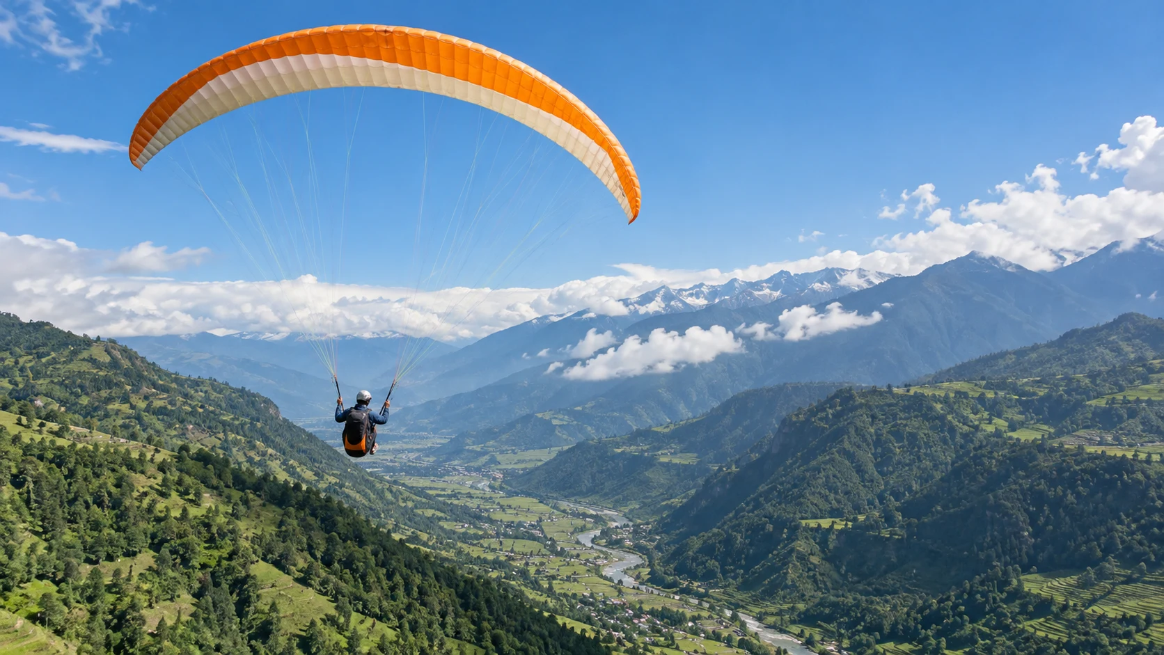 AI illustration: Paragliding